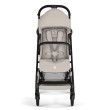 Cybex Beezy 3.0 w kolorze Dune Grey - widok od frontu na siedzisko i pasy