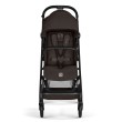Cybex Beezy 3.0 w kolorze  Chocolate Brown - widok od frontu na siedzisko i pasy