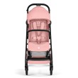 Cybex Beezy 3.0 w kolorze Candy Pink - widok od frontu na siedzisko i pasy