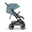 Cybex Beezy 3.0 w kolorzeStormy Blue - widok z boku z oparcie w pozycji siedzącej