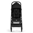 Cybex Beezy 3.0 w kolorze Magic Black - widok od frontu na siedzisko i pasy