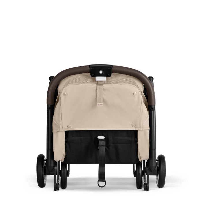 CYBEX Orfeo wózek spacerowy w kolorze Almond Beige - widok złożonego wózka od frontu