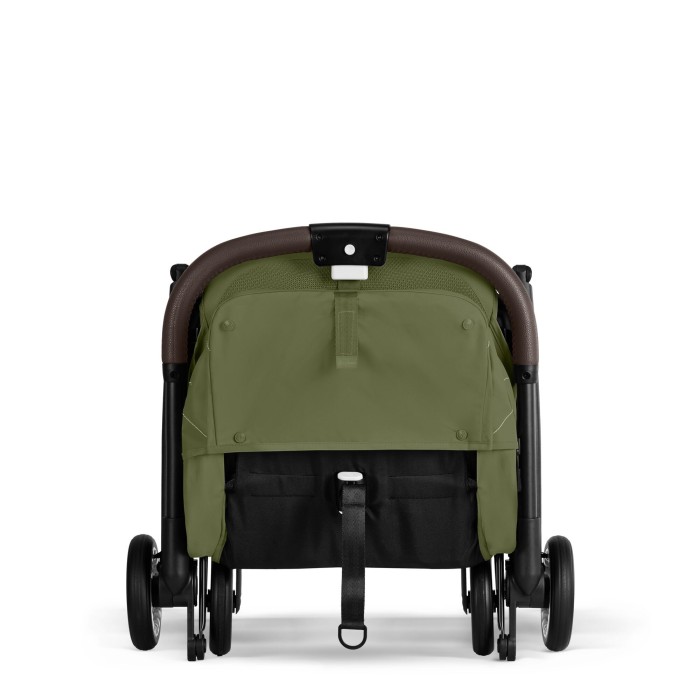 CYBEX Orfeo wózek spacerowy w kolorze Moss Green- widok złożonego wózka od frontu