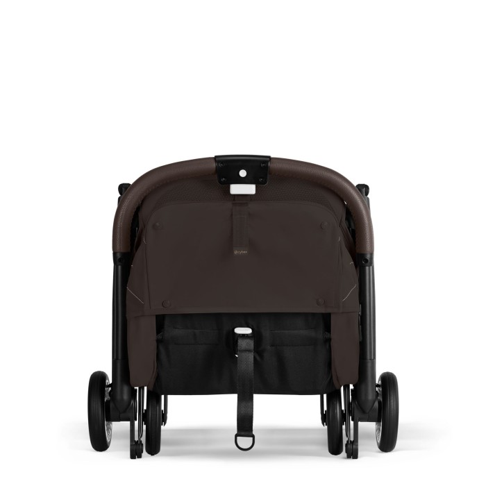 CYBEX Orfeo wózek spacerowy w kolorze Chocolate Brown - widok złożonego wózka od frontu