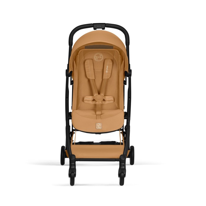 CYBEX Orfeo wózek spacerowy w kolorze Cinnamon Yellow- widok na siedzisko z pasami