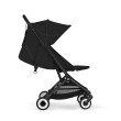 CYBEX Orfeo wózek spacerowy w kolorze Magic Black - widok z boku z oparciem w pozycji leżącej