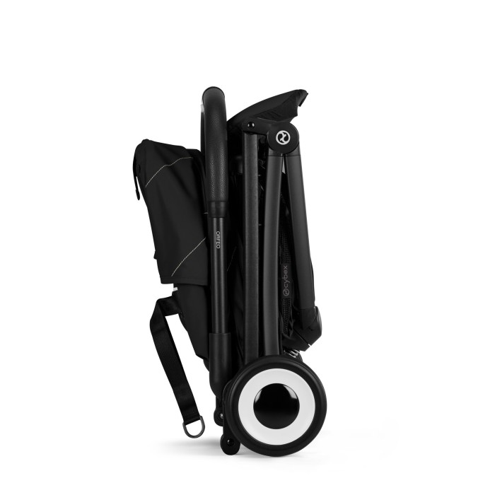 CYBEX Orfeo wózek spacerowy w kolorze Magic Black - widok złożonego wózka z boku