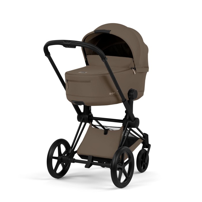 Cybex Priam 5 kolor Comfort Coconut Brown wózek z gondolą - widok od przodu