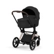 Cybex Priam 5 kolor Sepia Black / Rosegold  wózek z gondolą - widok od przodu