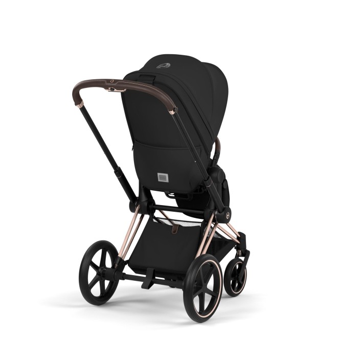 Cybex Priam 5 kolor Sepia Black / Rosegold  wózek spacerowy widok na tył siedziska