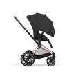 Cybex Priam 5 kolor Sepia Black / Rosegold  wózek spacerowy bokiem z nagiągniętą budką
