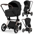 Cybex Priam 5 kolor Sepia Black / Rosegold  wózek 2w1 z gondolą i spacerówką