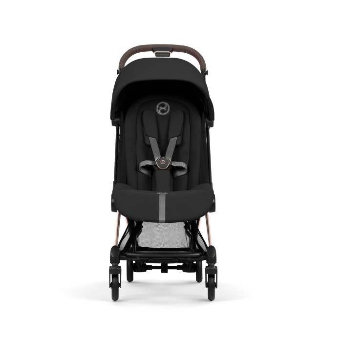 Cybex Coya kolor Comfort Sepia Black / Rosegold - wózek spacerowy widok od frontu na siedzisko
