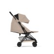 Cybex Coya kolor Comfort Cozy Begie - wózek spacerowy widok z boku z rozłożonym oparciem