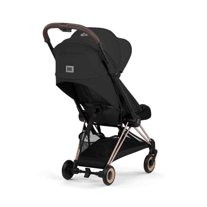Cybex Coya kolor Comfort Sepia Black / Rosegold - wózek spacerowy widok na tył wózka