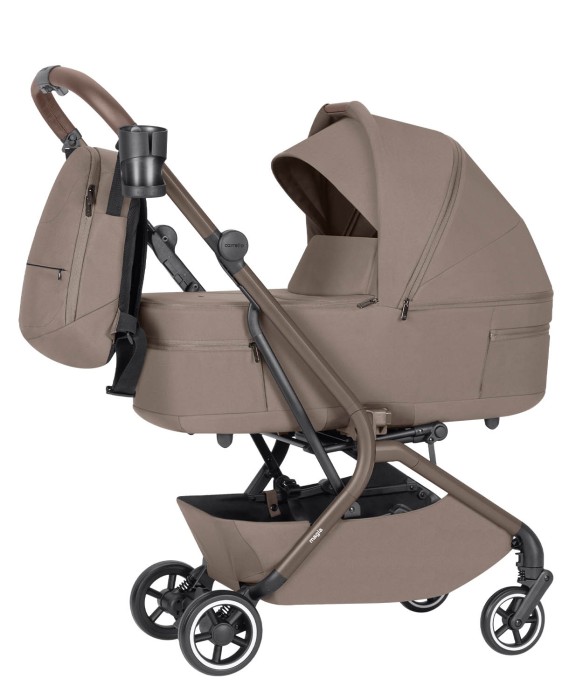 carrello magia - wersja z gondolą - kolor cocoa beige - widok od boku
