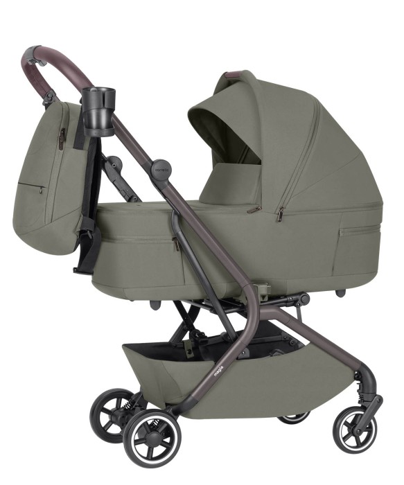 carrello magia - wersja z gondolą - kolor malted green - widok od boku