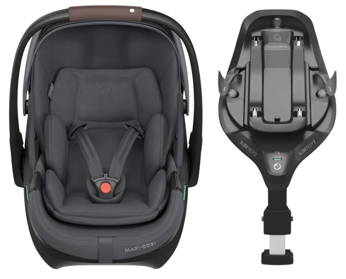 MAXI-COSI CORAL SLIDE PRO fotelik dla niemowlaka z bazą FAMILYFIX SLIDE PRO | Moon Graphite