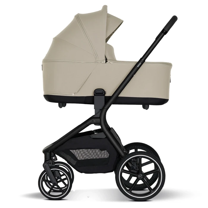 wózek 2w1 - my junior mavi - wersja z gondolą - kolor sandstone beige - widok od boku