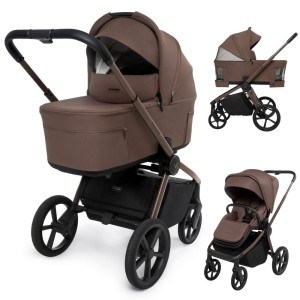 MUUVO FOLD wózek 2w1 ze składaną gondolą | Dark Chocolate