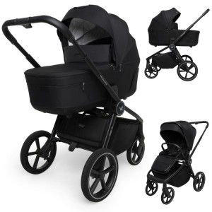 MUUVO FOLD wózek 2w1 ze składaną gondolą | Classic Black