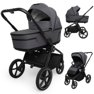 MUUVO FOLD wózek 2w1 ze składaną gondolą | Iron Graphite