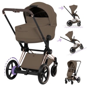 CYBEX ePRIAM 5.0 wózek 2w1 | Style Coconut Brown