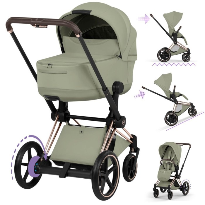 CYBEX ePRIAM 5.0 wózek 2w1 | Style Sage Green