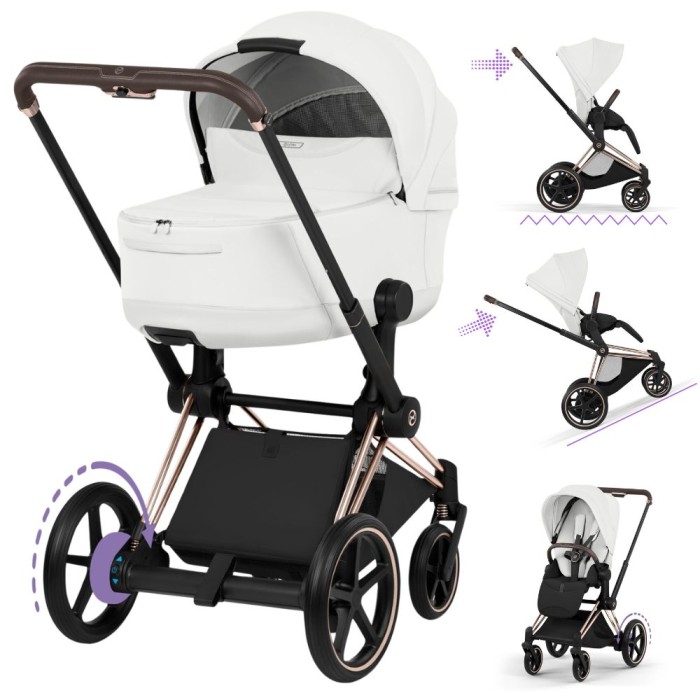 CYBEX ePRIAM 5.0 wózek 2w1 | Style Off White