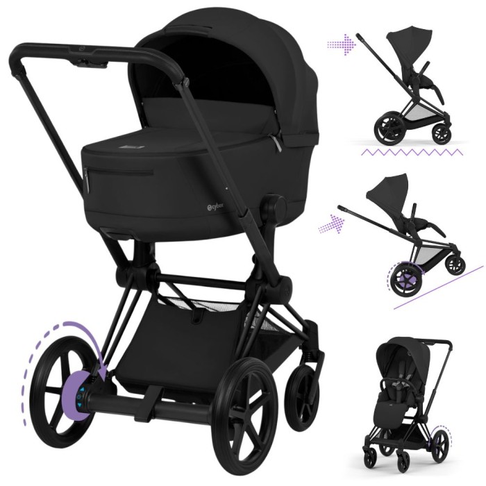 CYBEX ePRIAM 5.0 wózek 2w1 | Comfort Sepia Black / Matt Black
