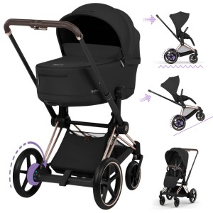 CYBEX ePRIAM 5.0 wózek 2w1 | Comfort Sepia Black / Rose Gold