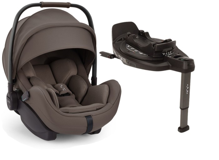 NUNA ARRA FLEX fotelik dla noworodka | wysuwana baza ISOFIX CURV | Chestnut
