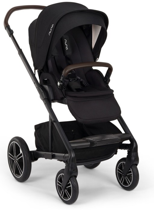 nuna mixx next - wózek dziecięcy 2w1 - kolor caviar v2 - wersja spacerowa - widok pod skosem