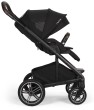 nuna mixx next - wózek dziecięcy 2w1 - kolor caviar v2 - wersja spacerowa (powiększenie budki, wentylacja) - widok od boku