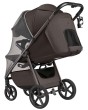 dziecięcy wózek spacerowy - carrello bravo lite deluxe - kolor supreme brown - widok od tyłu (przedłużona budka, wentylacja pleców, moskitiera)