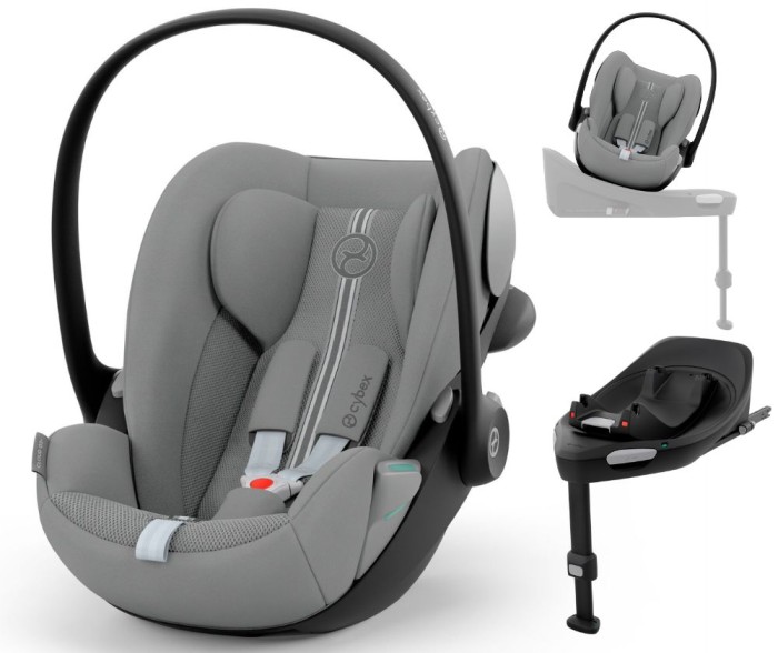 Cybex Cloud G3 fotelik dla niemowlaka z bazą ISOFIX | Stone Grey Plus