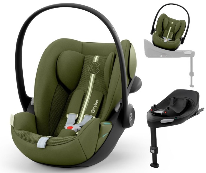 Cybex Cloud G3 fotelik dla niemowlaka z bazą ISOFIX | Moss Green Plus
