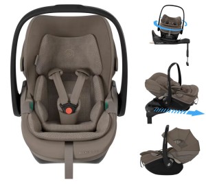 Maxi-Cosi Pebble Slide Pro z wysuwaną bazą ISOFIX | Oak Truffle