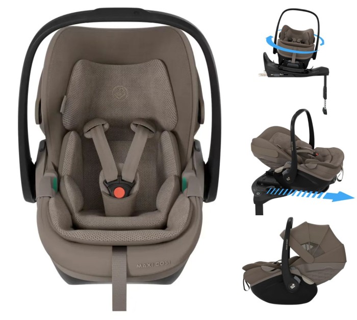 Maxi-Cosi Pebble Slide Pro z wysuwaną bazą ISOFIX | Oak Truffle