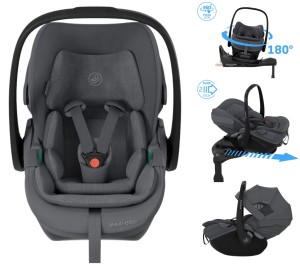 Maxi-Cosi Pebble Slide Pro z wysuwaną bazą ISOFIX | Moon Graphite