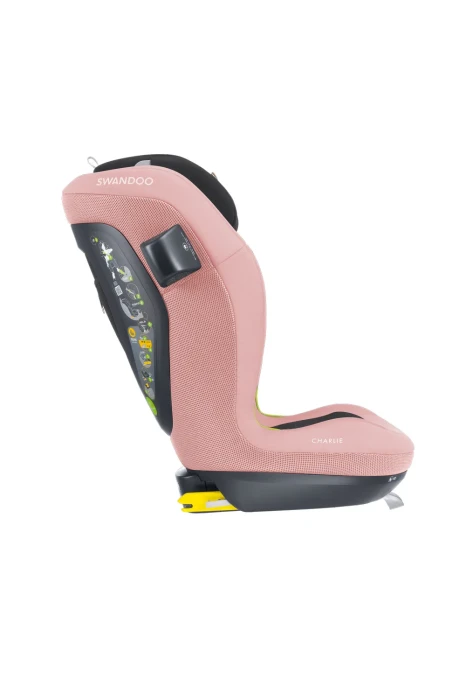 Swandoo Charlie Positive Pink - bezpieczny fotelik 100-150 cm z ADAC