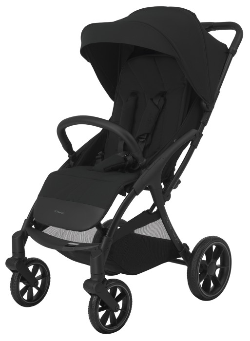 dziecięcy wózek spacerowy - espiro fuel pro - kolor dynamic black (czarny) - widok od przodu