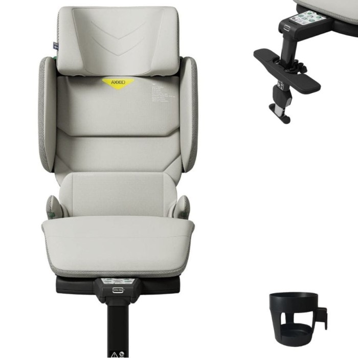 AXKID UP fotelik 100-150 cm | Beachgrass Beige + zestaw akcesoriów