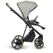 wózek dziecięcy 2w1 - roan ivi 2.0 - wersja spacerowa - kolor luxe grey- przodem do kierunku jazdy - widok od boku