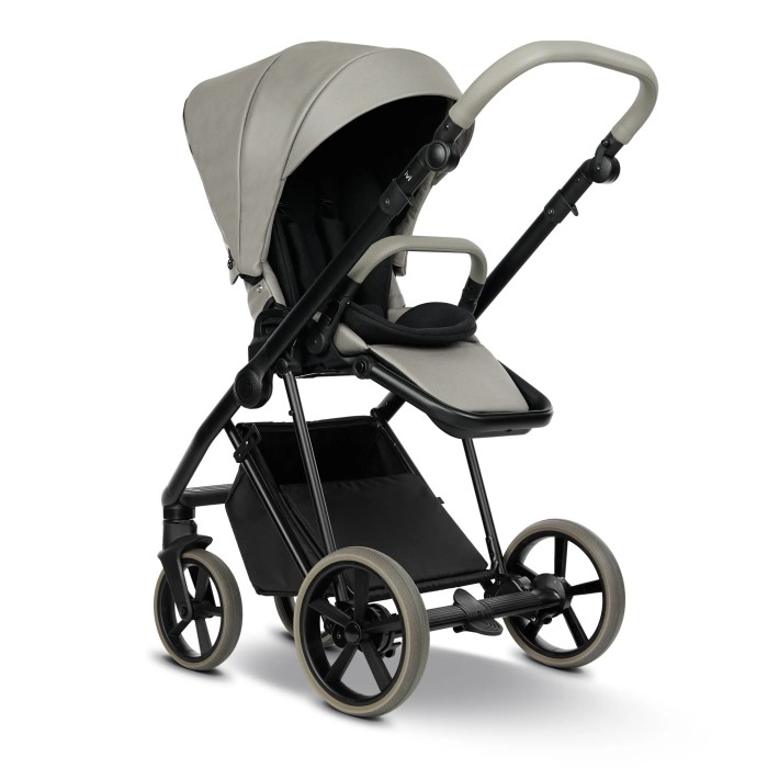 wózek dziecięcy 2w1 - roan ivi 2.0 - wersja spacerowa - kolor luxe grey - tyłem do kierunku jazdy
