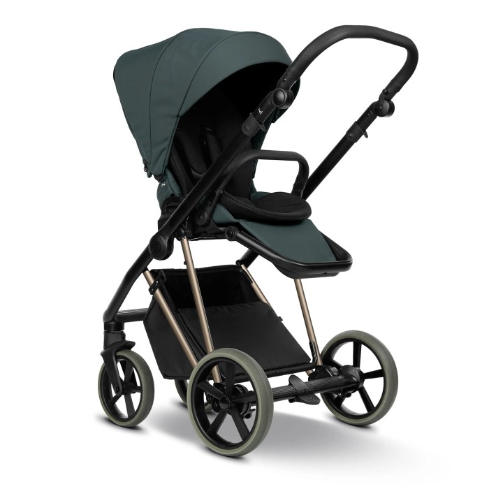wózek dziecięcy 2w1 - roan ivi 2.0 - wersja ze spacerówką - siedzisko tyłem do kierunku jazdy - kolor himalayan green