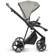 wózek dziecięcy 2w1 - roan ivi 2.0 - wersja ze spacerówką - siedzisko przodem do kierunku jazdy - kolor oyster vegan leather