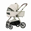 wózek dziecięcy 2w1 - dada prams flux - wersja głęboka - wentylacja panoramiczna - kolor almond - widok od boku