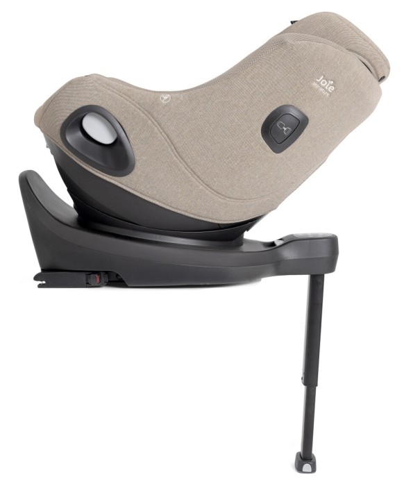 joie i-harbour pro - fotelik obrotowy na bazie isofix - kolor sandstone - tyłem do kierunku jazdy - widok od boku