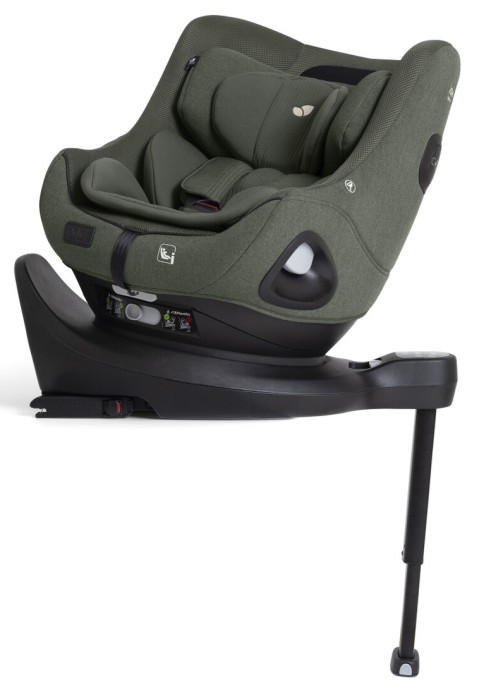 joie i-harbour pro - fotelik obrotowy na bazie isofix - kolor evergreen mesh - symulacja obrotu - wersja z wkładką noworodkową